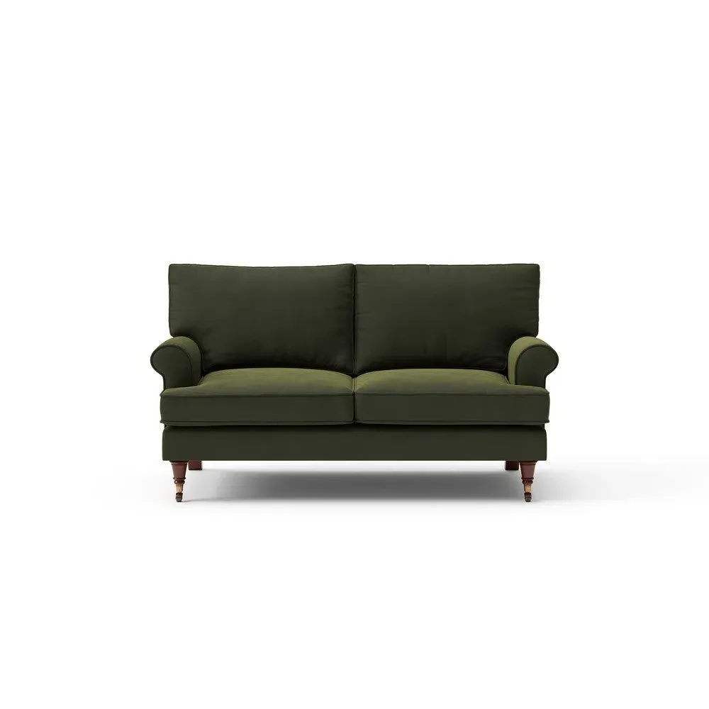 2-Seater Sofa - Forest Green, Matt Velvet