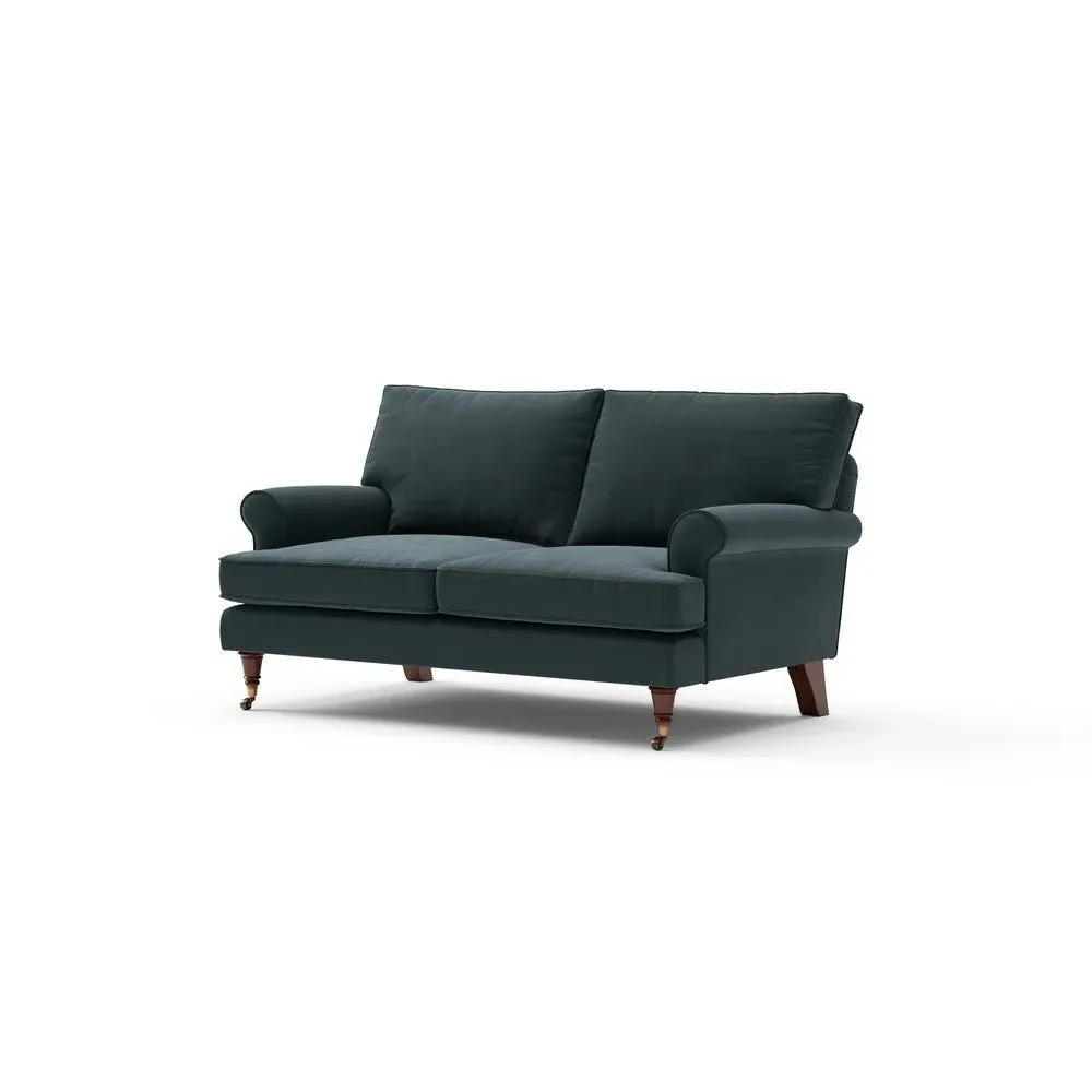2-Seater Sofa - Lake Blue, Matt Velvet