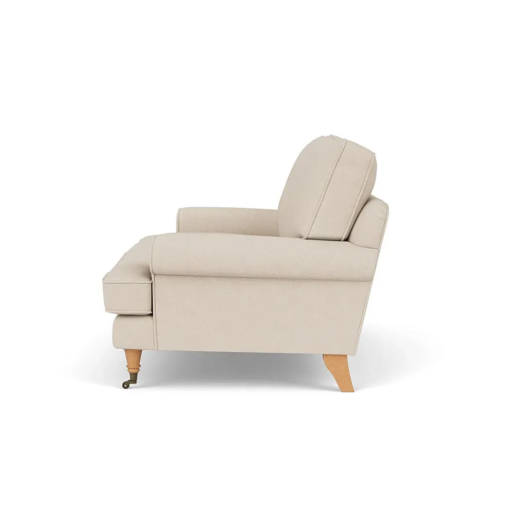 The Cotswold Company 2-Seater Sofa - Lily White, Linen Mix, image 3