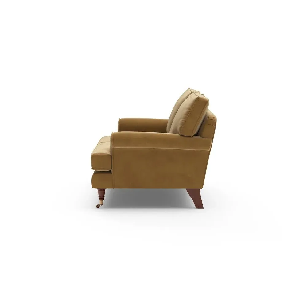 2-Seater Sofa - Mustard, Matt Velvet