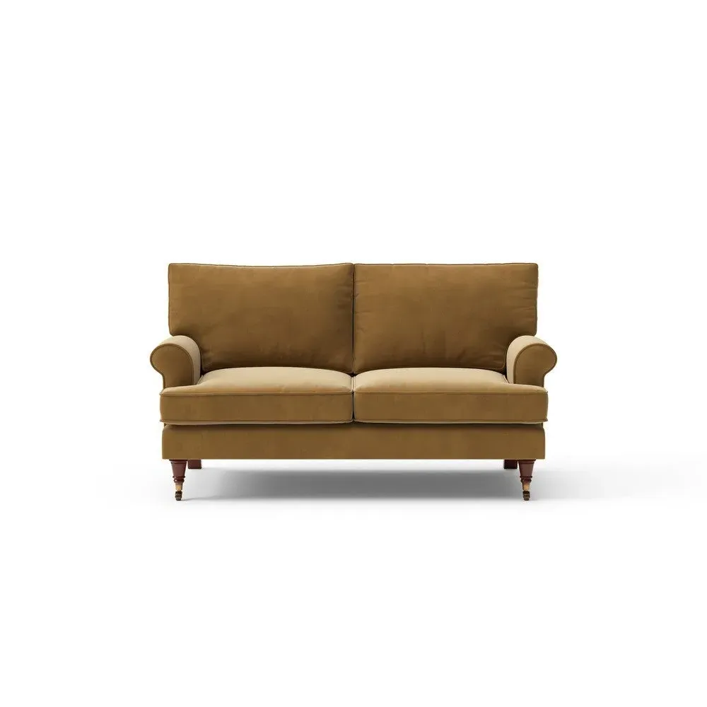 2-Seater Sofa - Mustard, Matt Velvet image