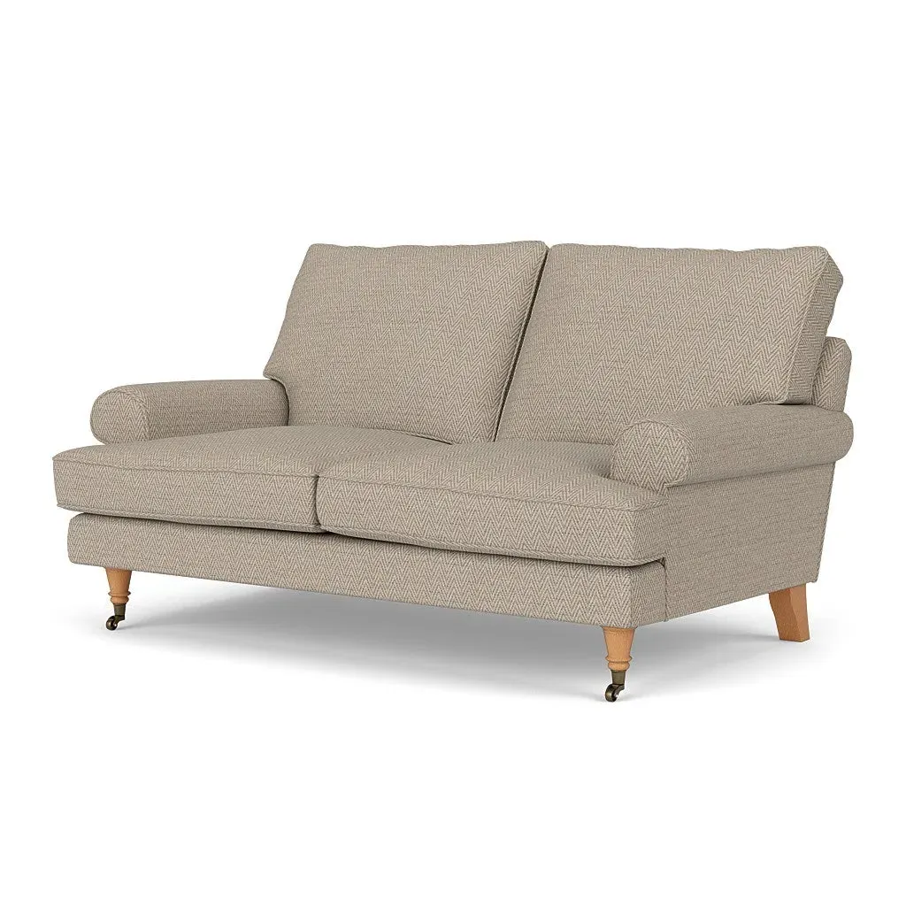2-Seater Sofa - Natural, Herringbone Weave