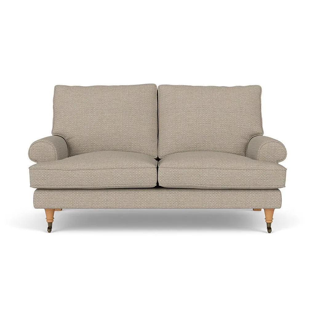 2-Seater Sofa - Natural, Herringbone Weave