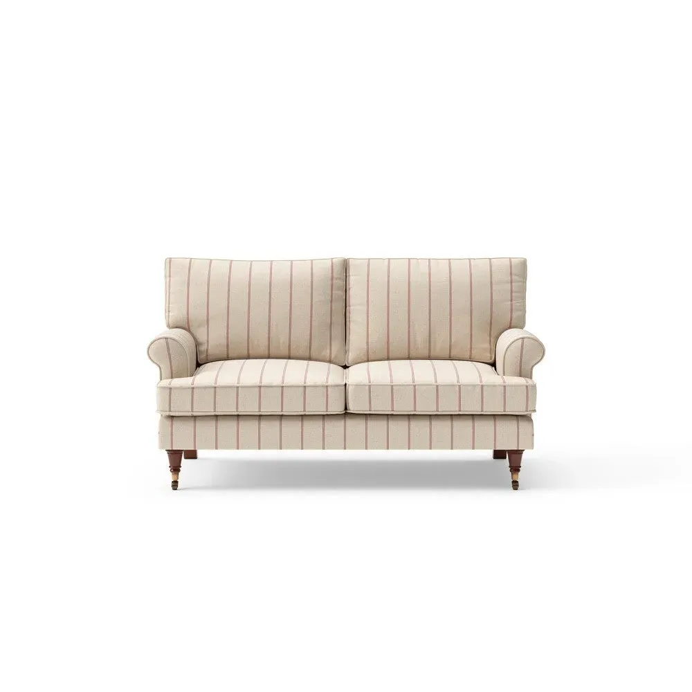 2-Seater Sofa - Raspberry, Compton Stripe image
