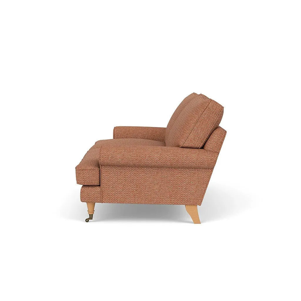 3-Seater Sofa - Brick, Herringbone Weave