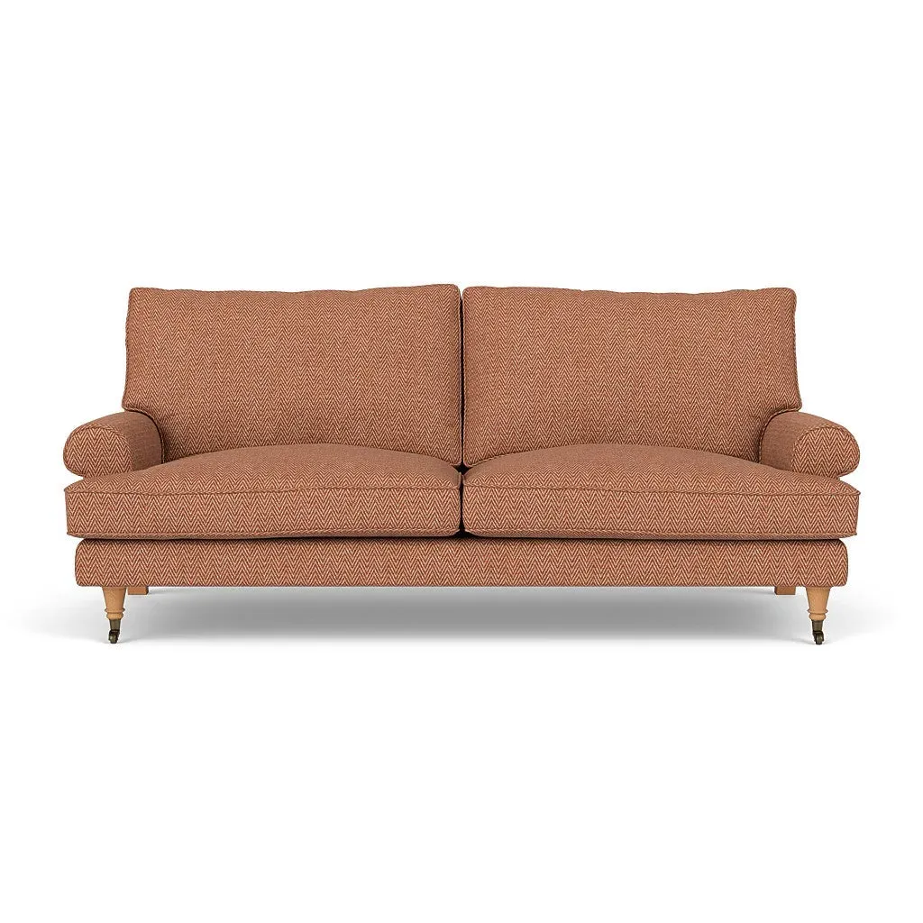 3-Seater Sofa - Brick, Herringbone Weave