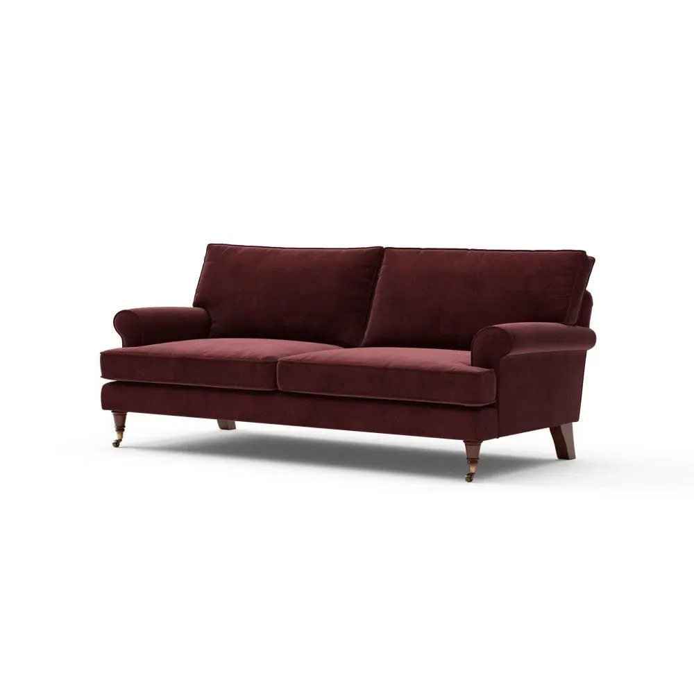 3-Seater Sofa - Dark Rosehip, Matt Velvet