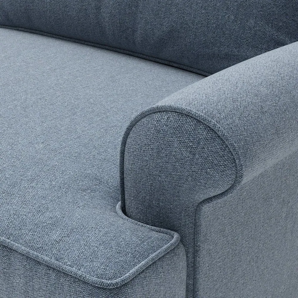 3-Seater Sofa - Indigo, Rustic Weave