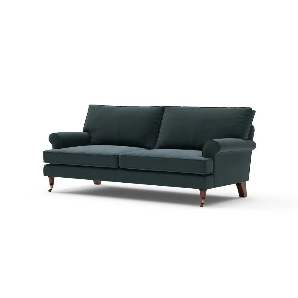3-Seater Sofa - Lake Blue, Matt Velvet