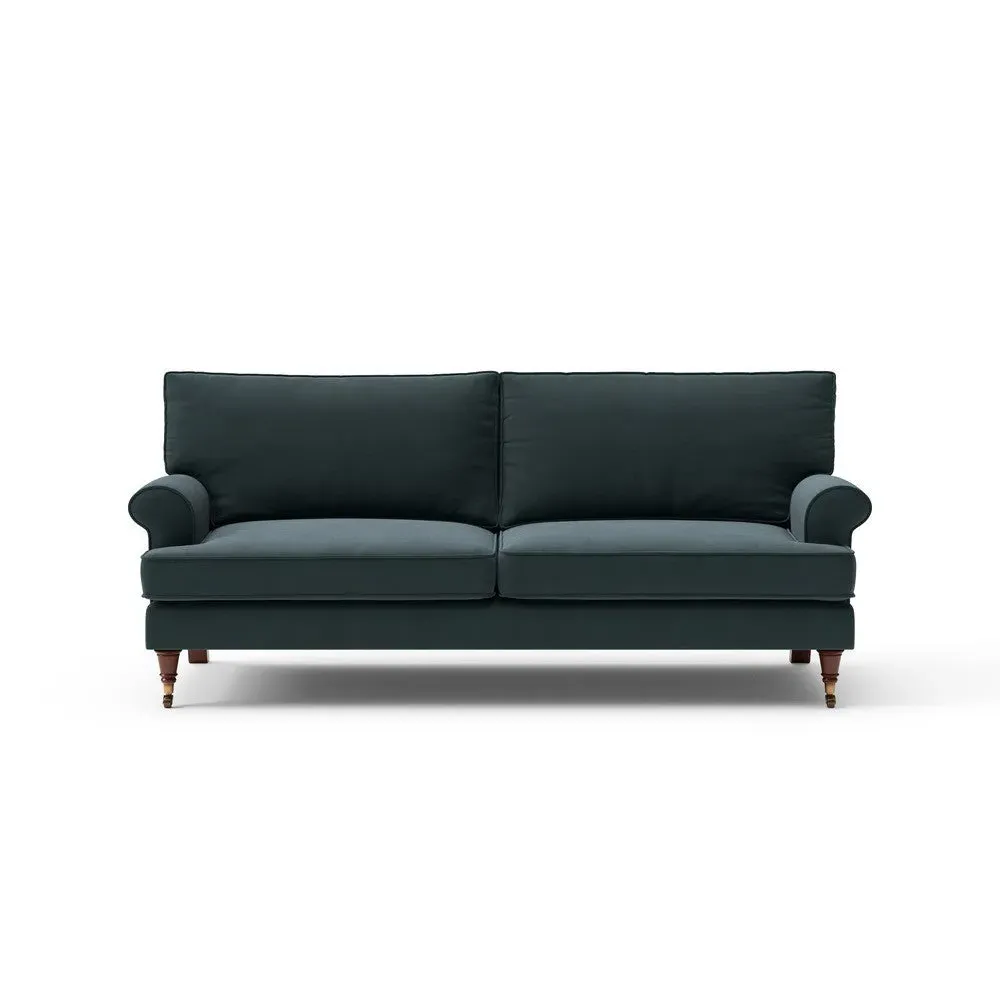 3-Seater Sofa - Lake Blue, Matt Velvet