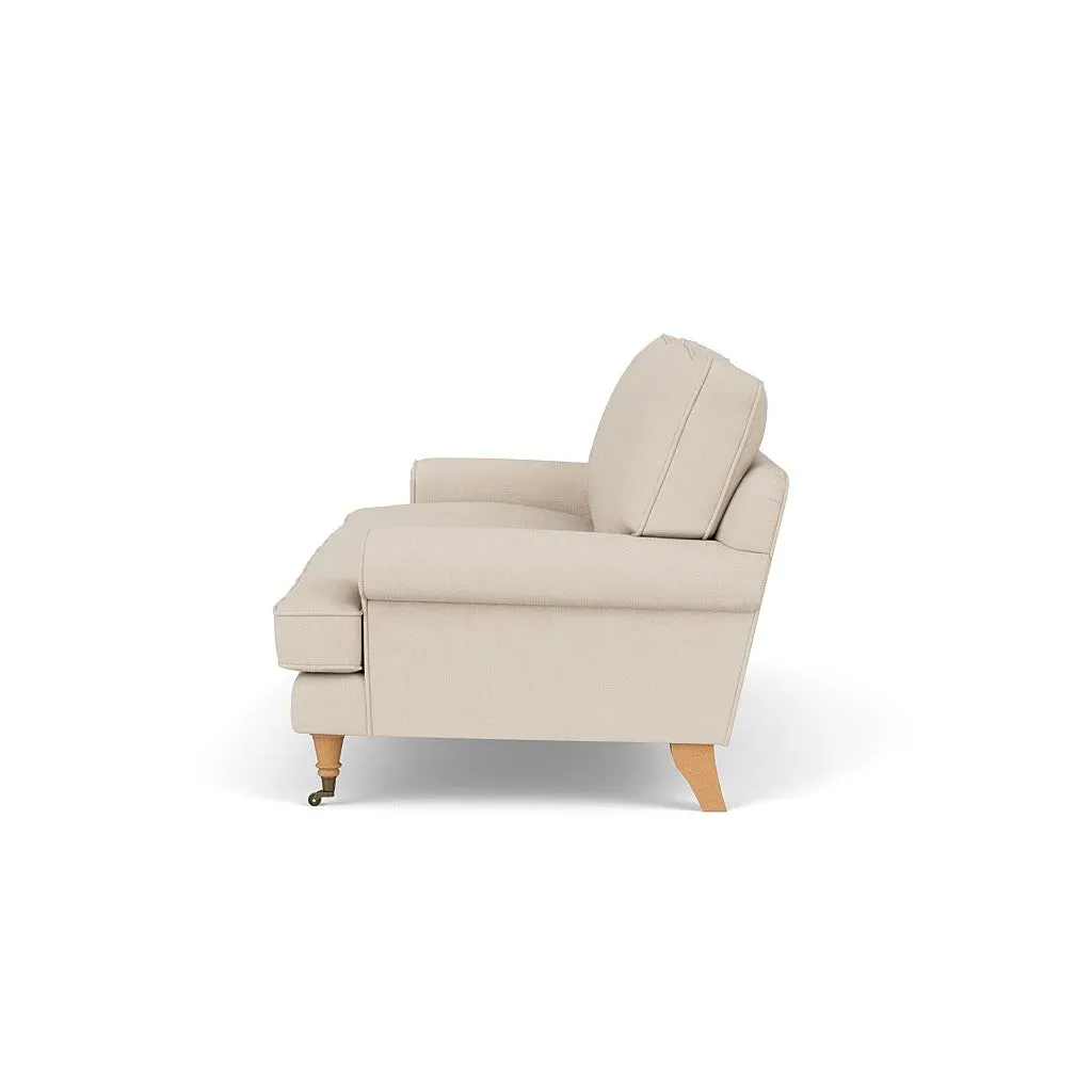 The Cotswold Company 3-Seater Sofa - Lily White, Linen Mix, image 3