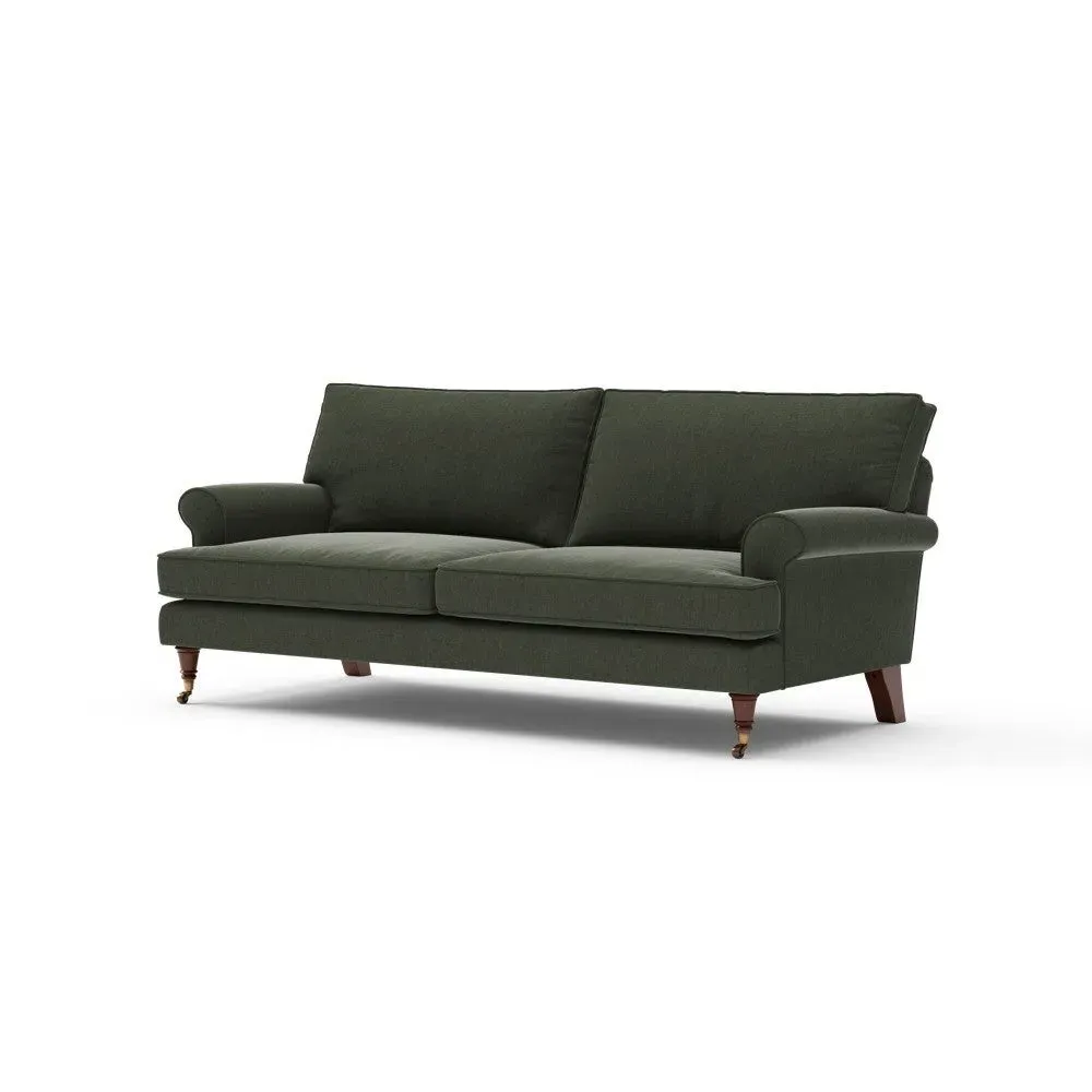 3-Seater Sofa - Moss Green, Eco Chenille