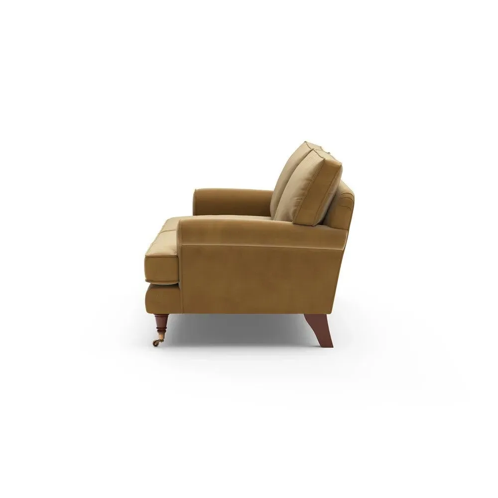 3-Seater Sofa - Mustard, Matt Velvet
