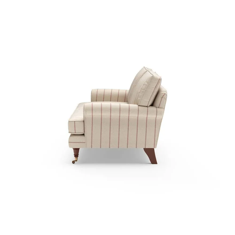 3-Seater Sofa - Raspberry, Compton Stripe