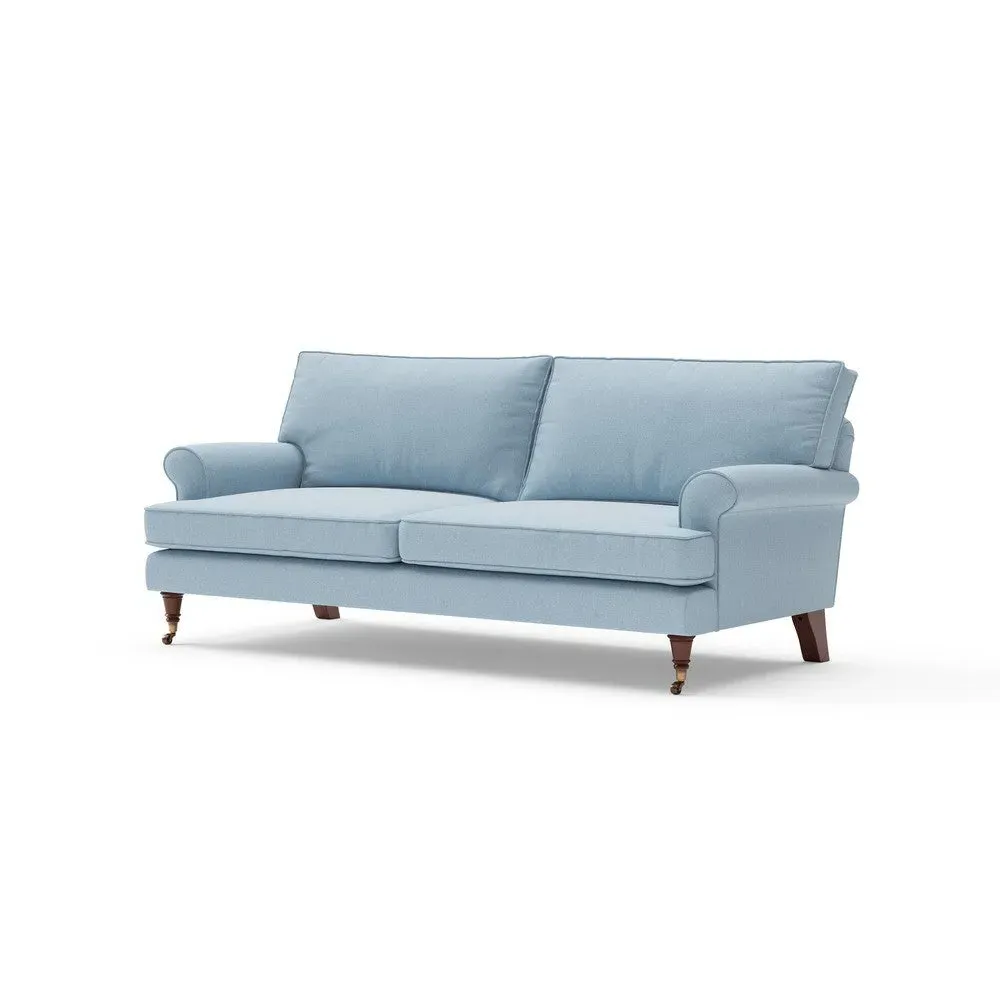 3-Seater Sofa - Sky Blue, House Linen Mix