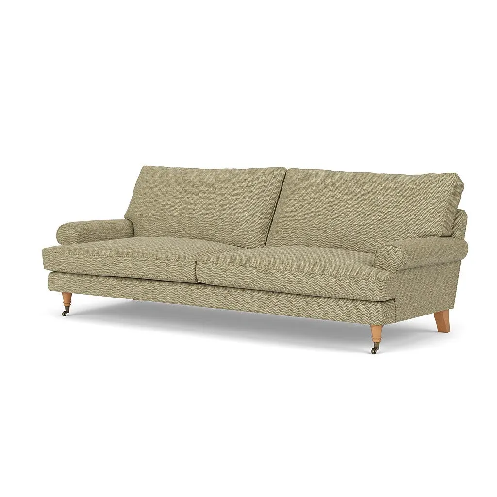 4-Seater Sofa - Apple, Herringbone Weave