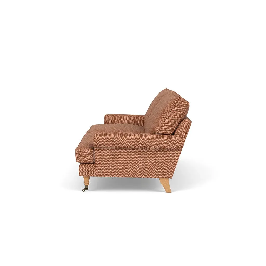 4-Seater Sofa - Brick, Herringbone Weave