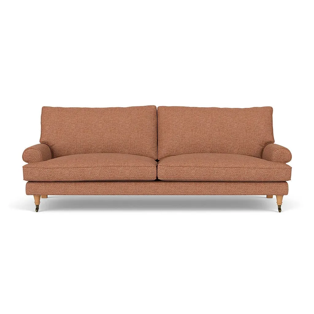 4-Seater Sofa - Brick, Herringbone Weave