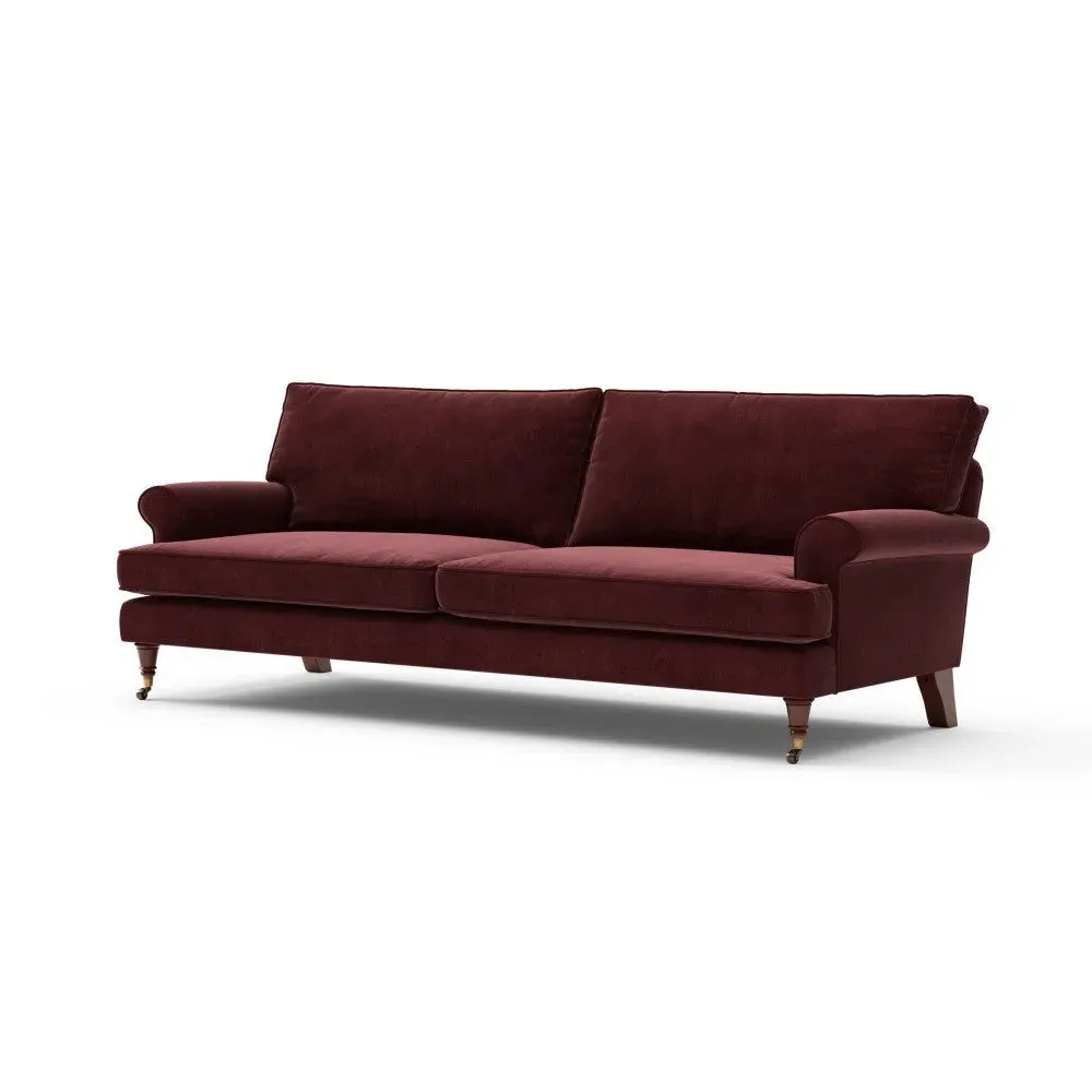 4-Seater Sofa - Dark Rosehip, Matt Velvet