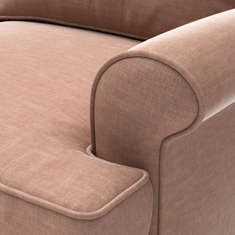 4-Seater Sofa - Dusky Rose, Eco Chenille