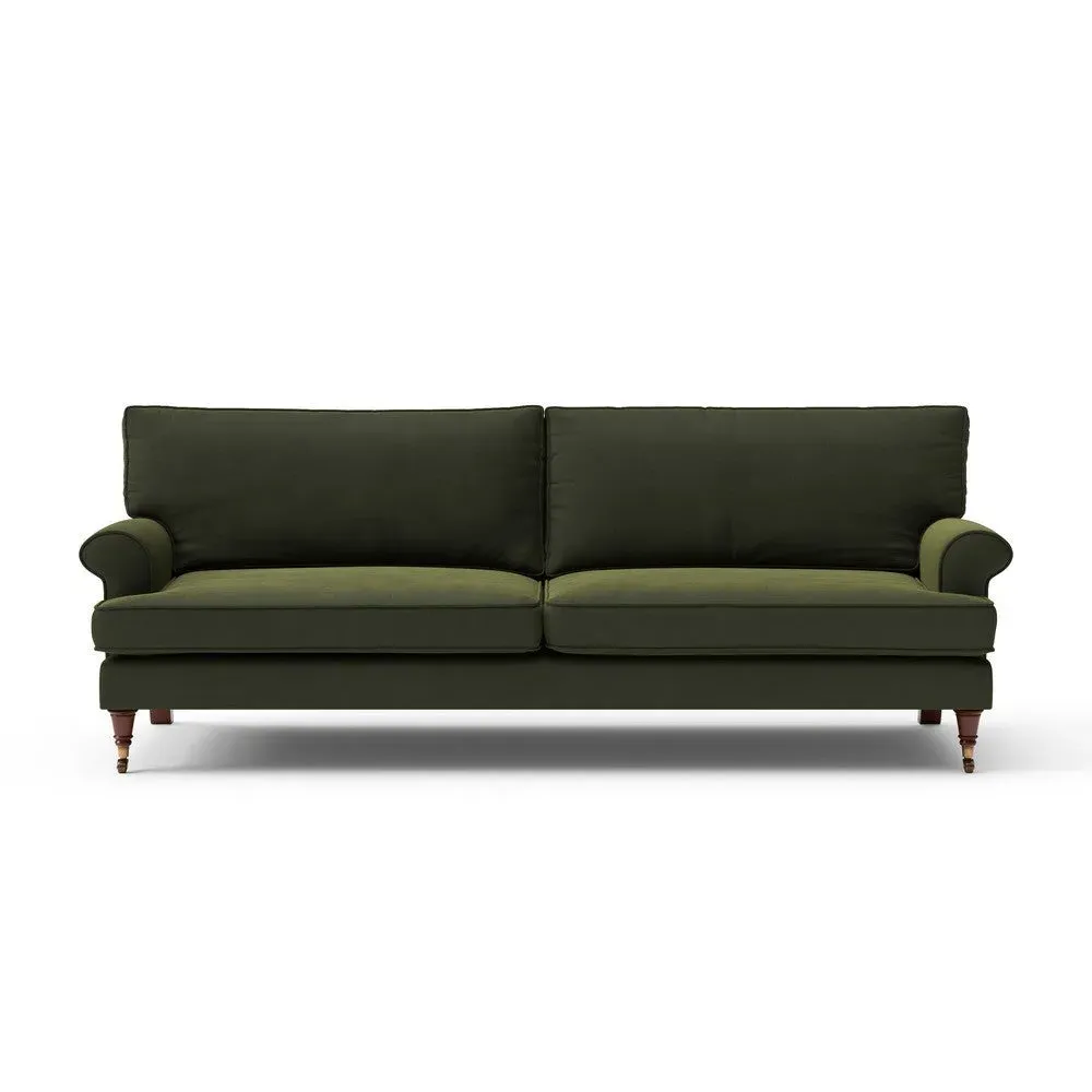 4-Seater Sofa - Forest Green, Velvet
