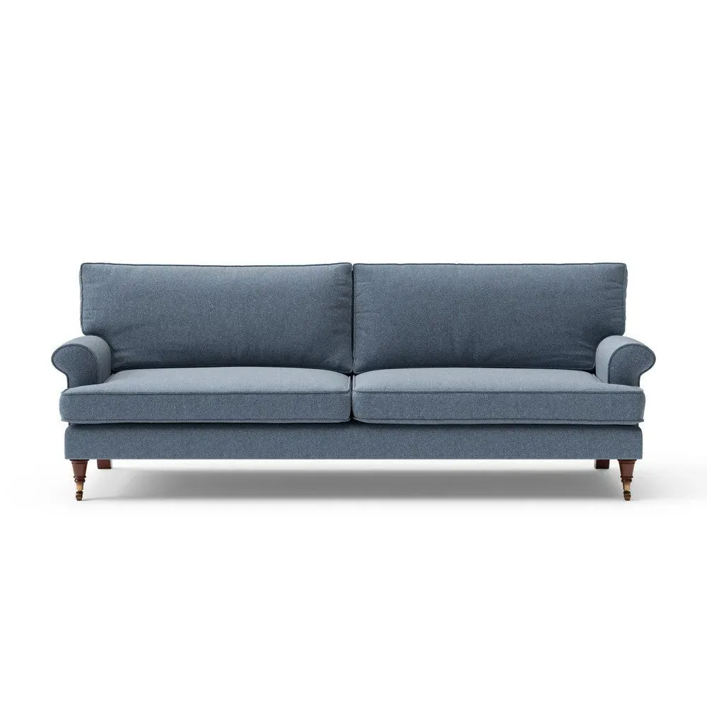 4-Seater Sofa - Indigo, Rustic Weave