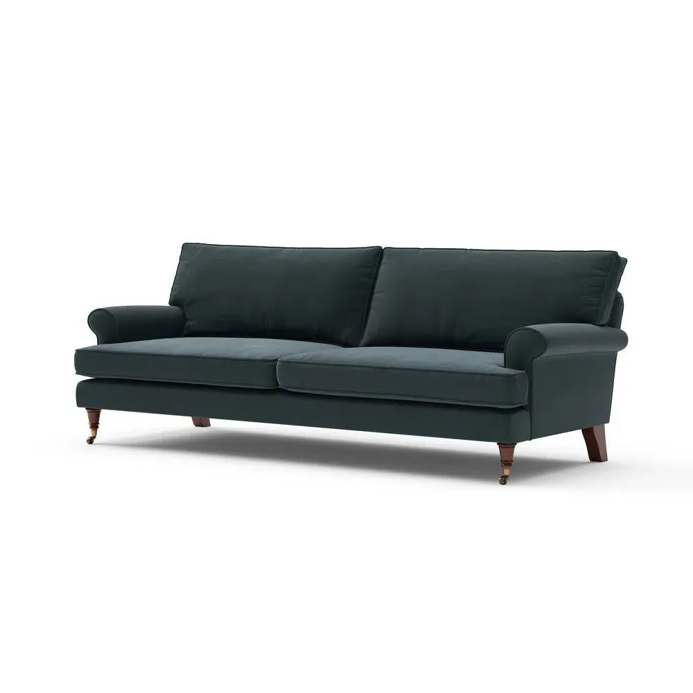 4-Seater Sofa - Lake Blue, Matt Velvet