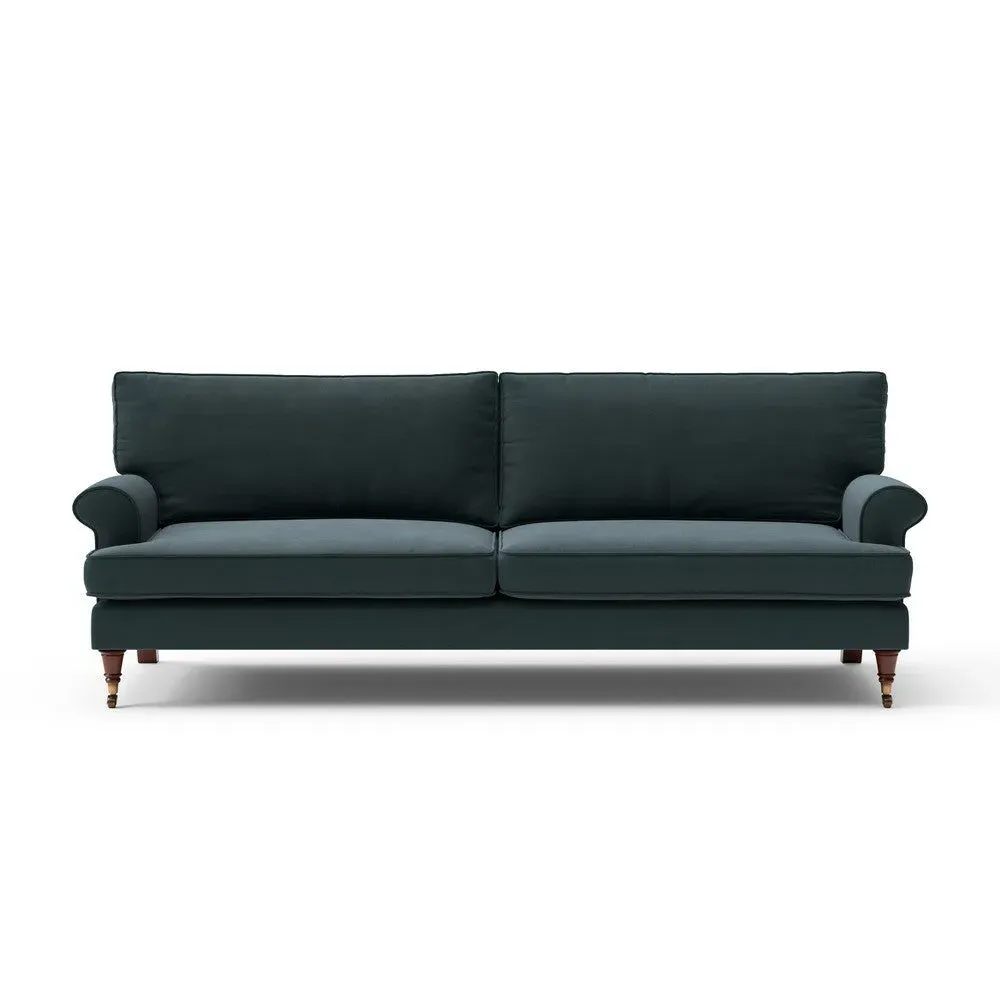 4-Seater Sofa - Lake Blue, Matt Velvet