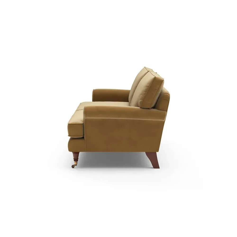 4-Seater Sofa - Mustard, Matt Velvet