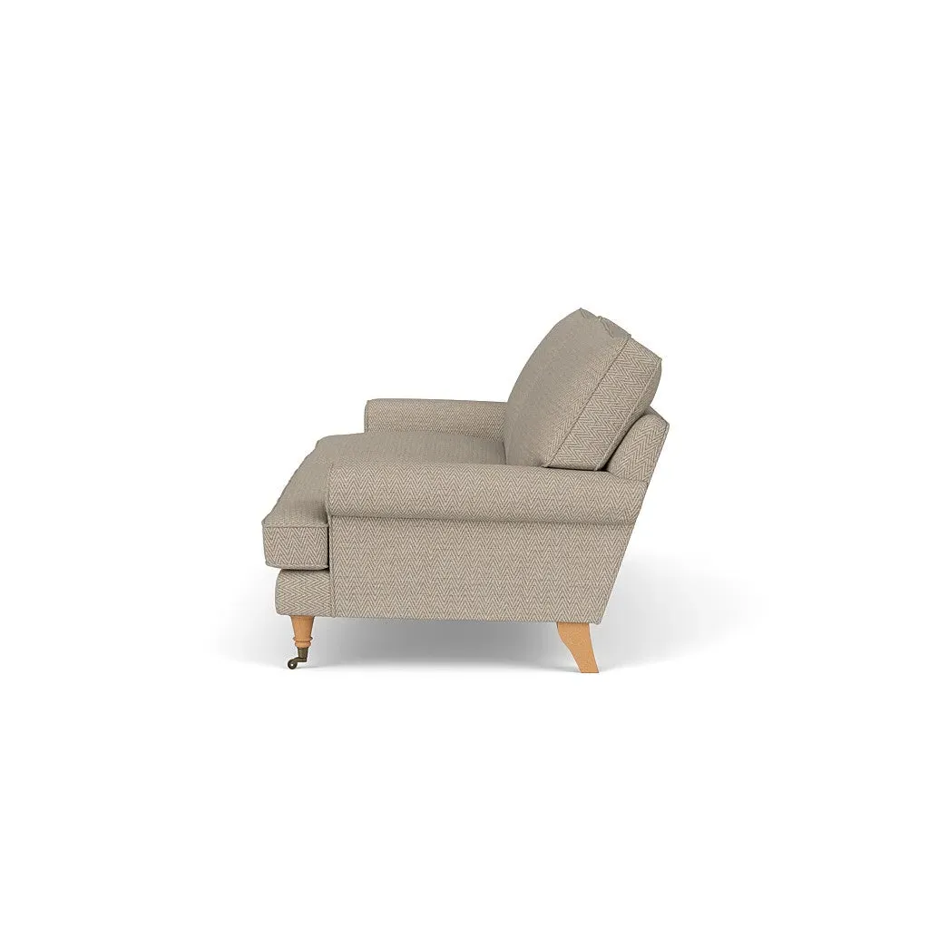 4 Seater Sofa - Natural, Herringbone Weave