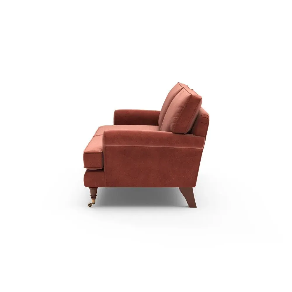 4-Seater Sofa - Red, Matt Velvet