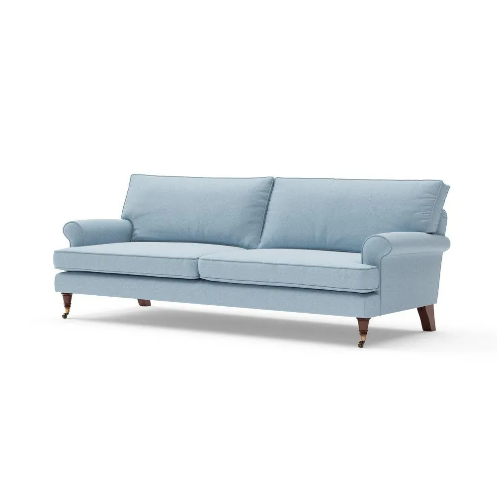 4-Seater Sofa - Sky Blue, House Linen Mix