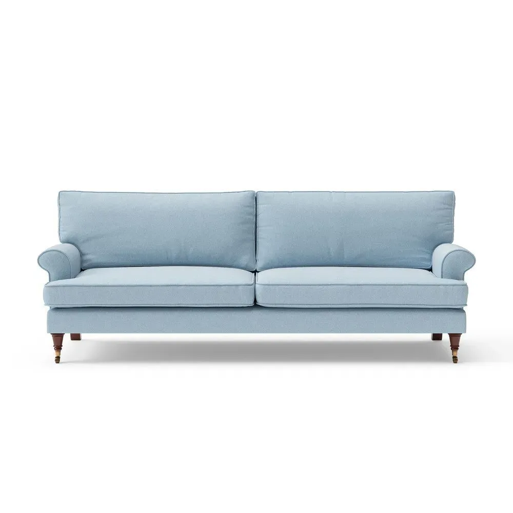 4-Seater Sofa - Sky Blue, House Linen Mix