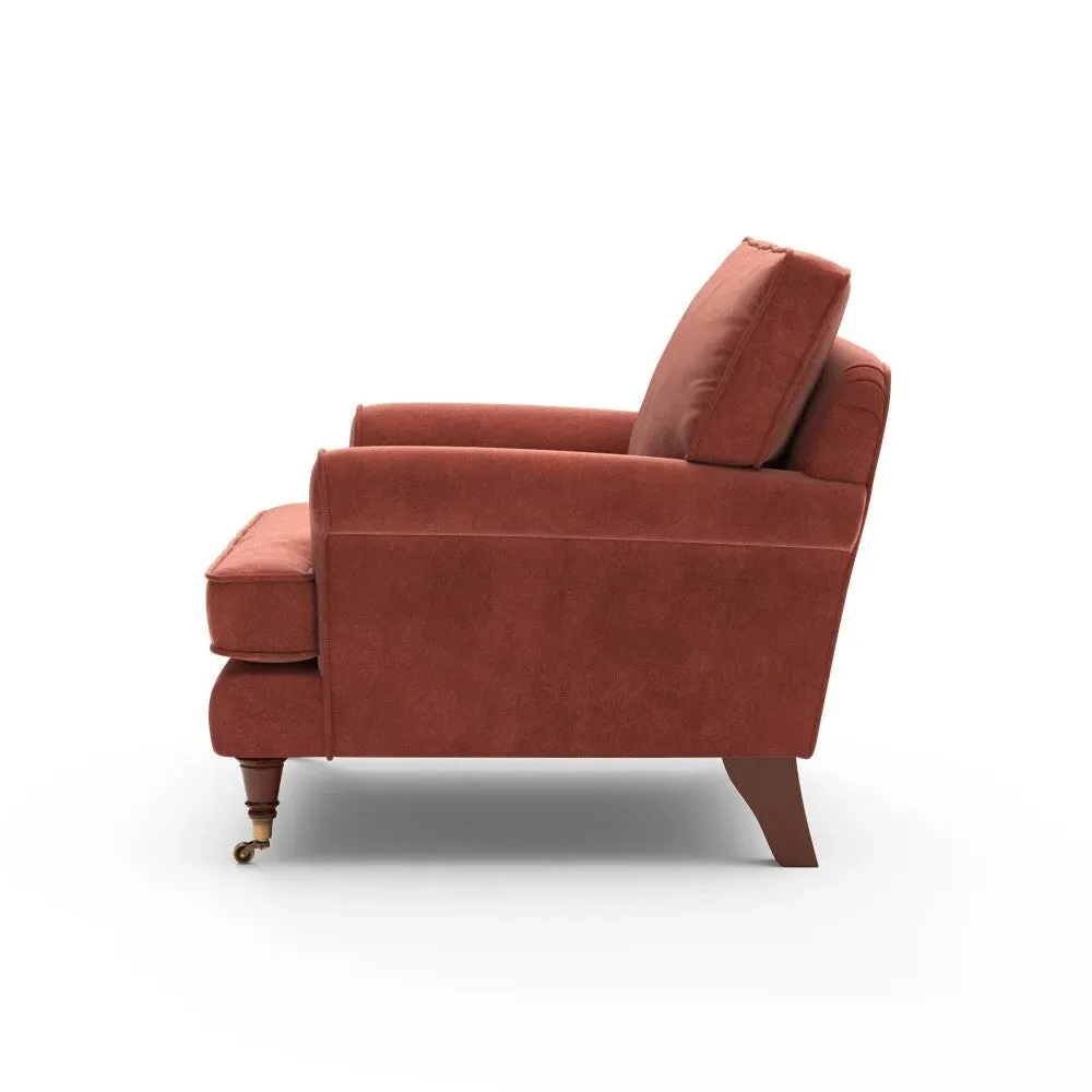 Armchair - Brick, Matt Velvet