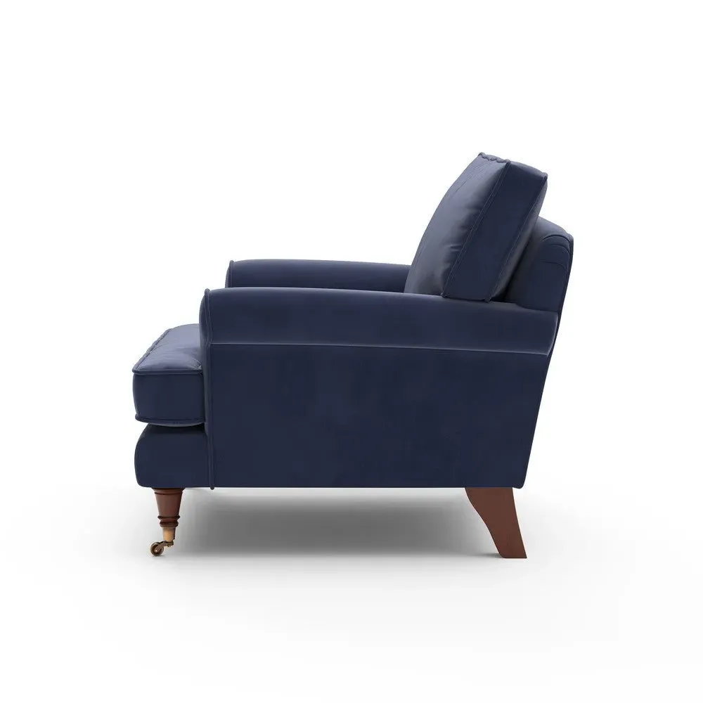 Armchair - Deep Blue, Matt Velvet