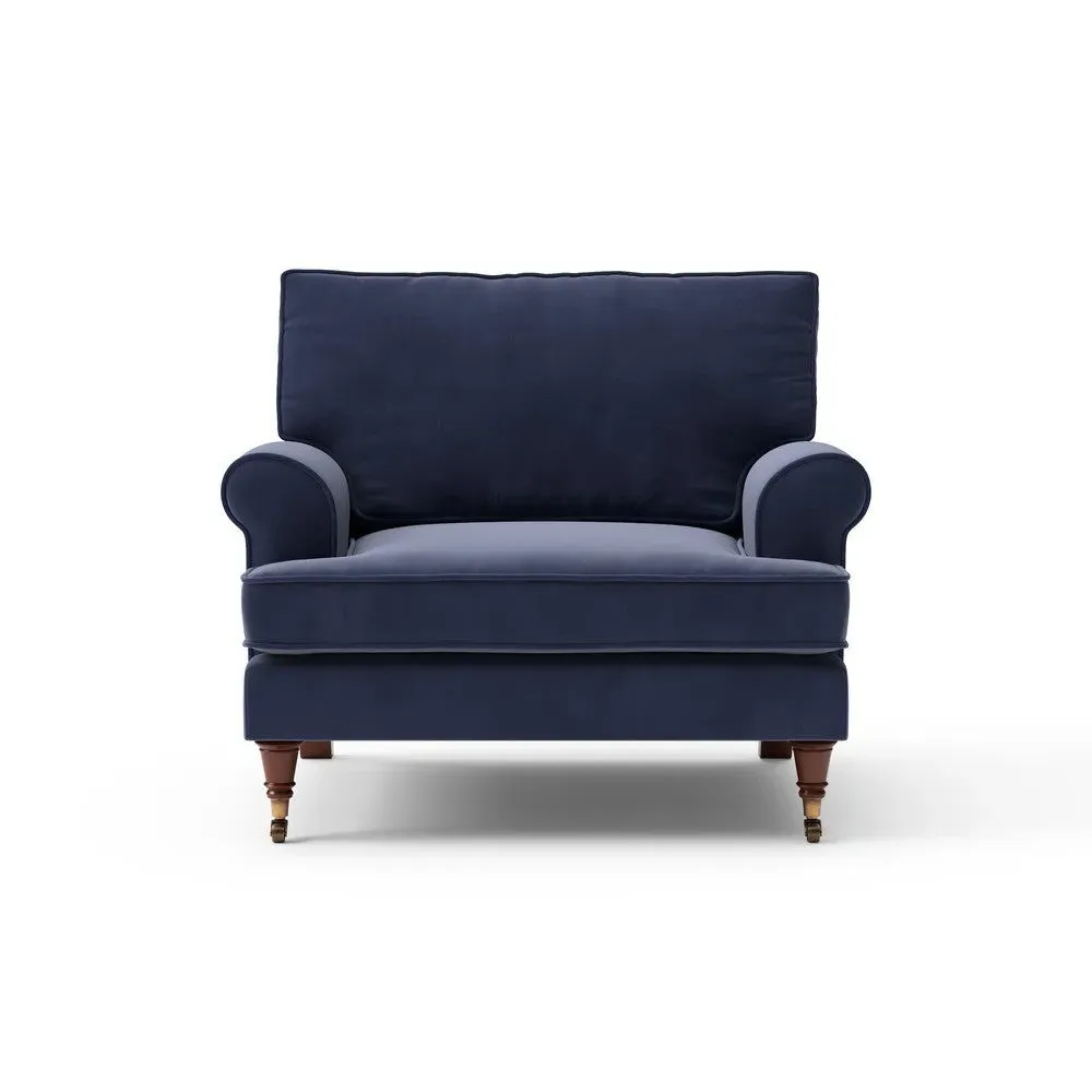 Armchair - Deep Blue, Matt Velvet