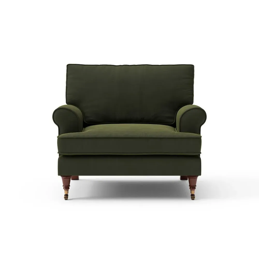 Armchair - Forest Green, Matt Velvet