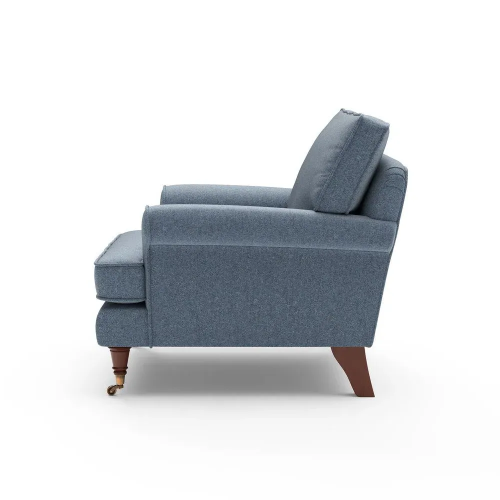 Armchair - Indigo, Rustic Weave