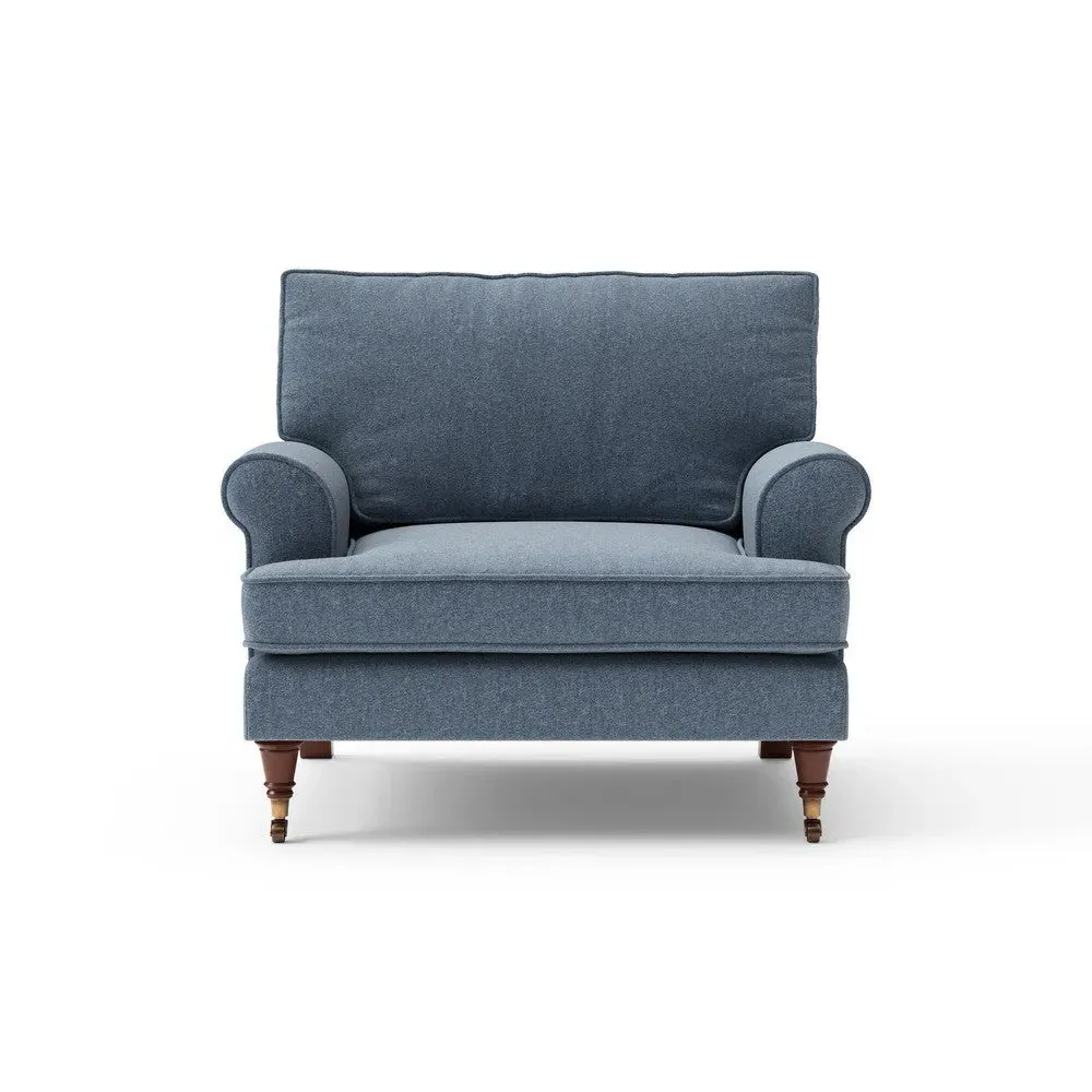 Armchair - Indigo, Rustic Weave