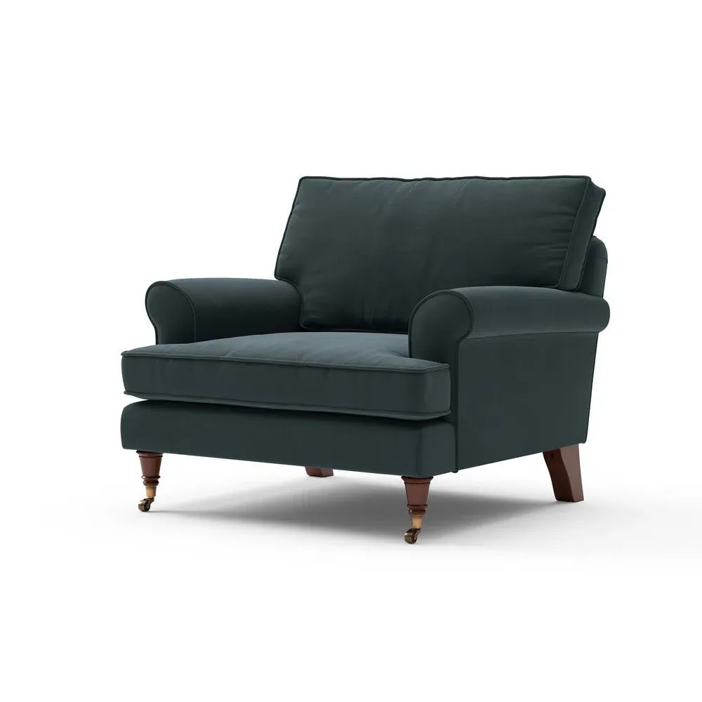 Armchair - Lake Blue, Matt Velvet