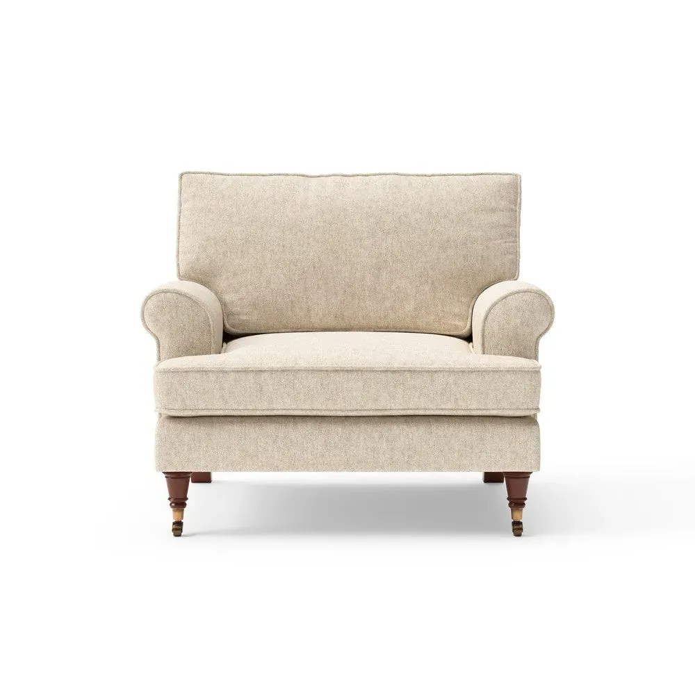 Armchair - Natural, Aquaclean Oxford