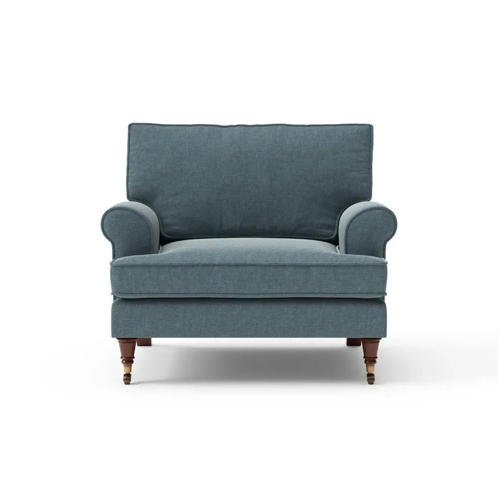 Armchair - Teal, Eco Chenille