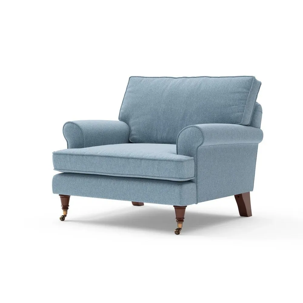 Armchair - Teal, Rustic Weave