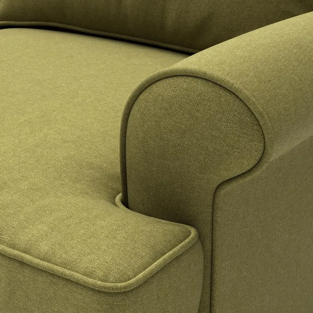 Armchair with Scrolled Arms - Apple, House Linen Mix by The Cotswold Company, image 4