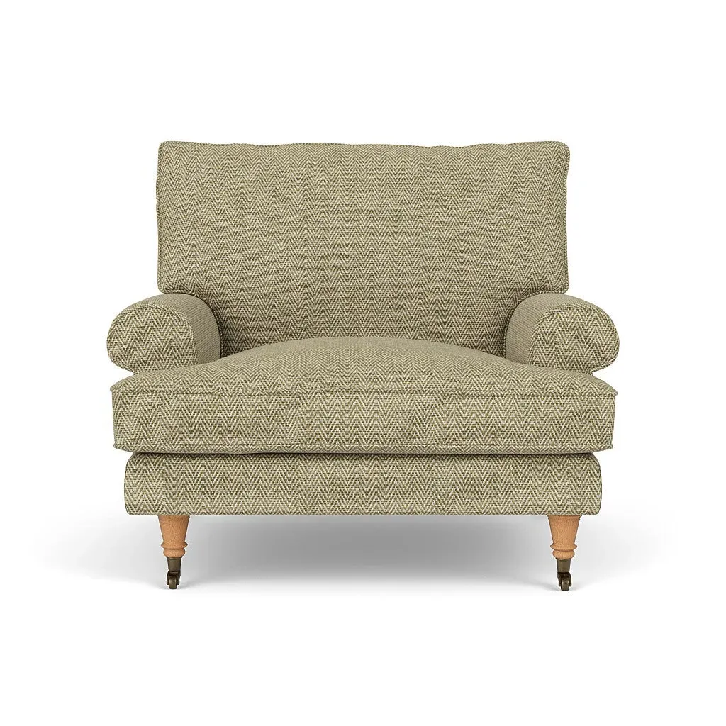 The Cotswold Company Stewart Armchair - Apple, Herringbone Weave, image 2