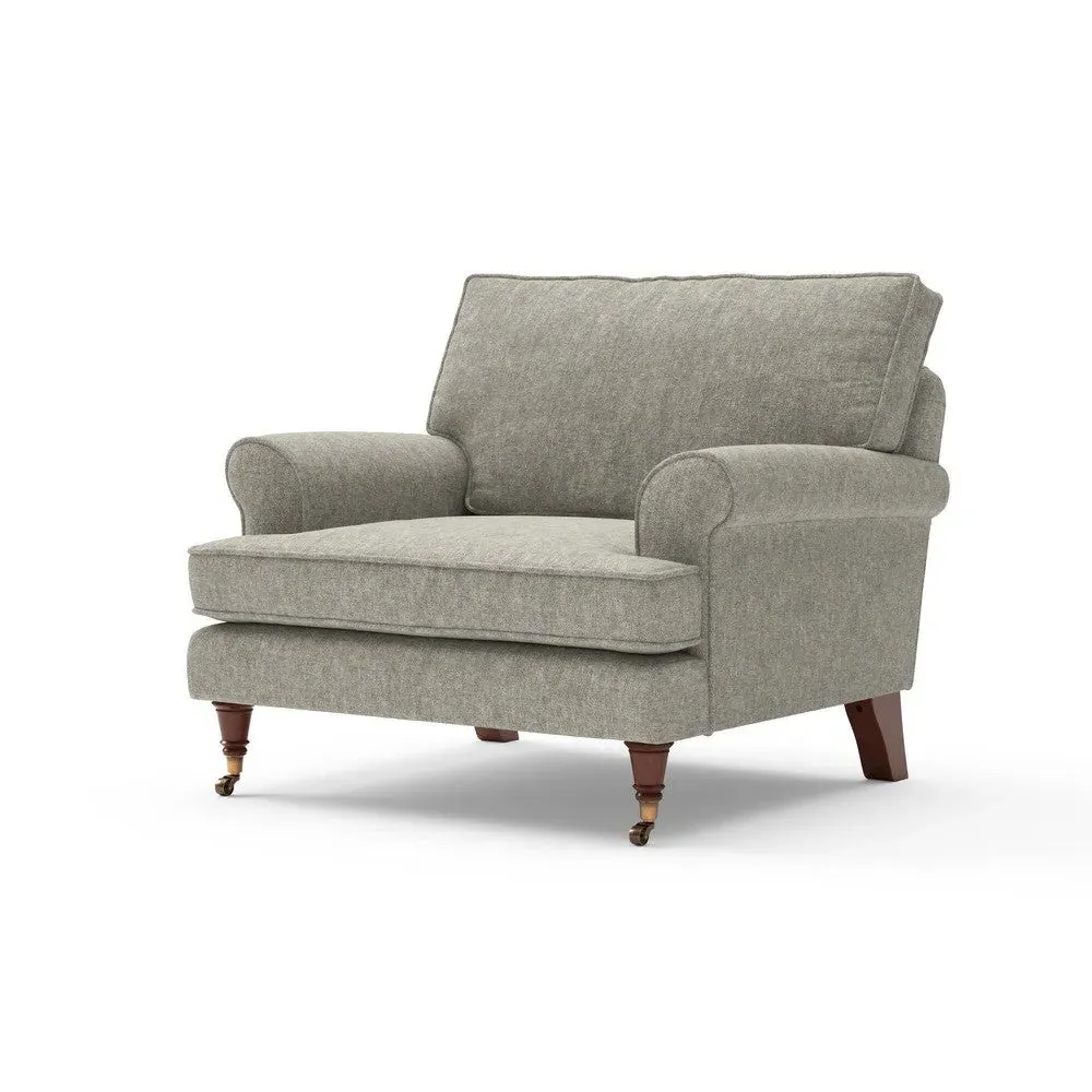 Armchair with Scrolled Arms - Lichen, Aquaclean Oxford