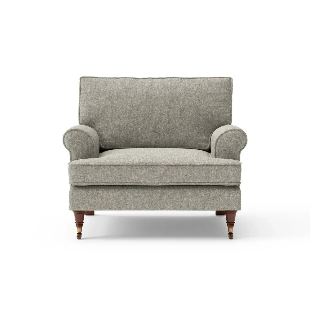 Armchair with Scrolled Arms - Lichen, Aquaclean Oxford