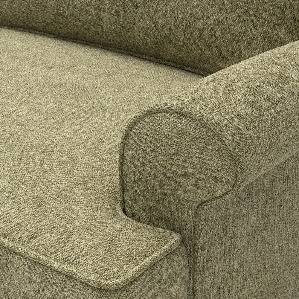 Armchair with Scrolled Arms - Sage, Aquaclean Oxford