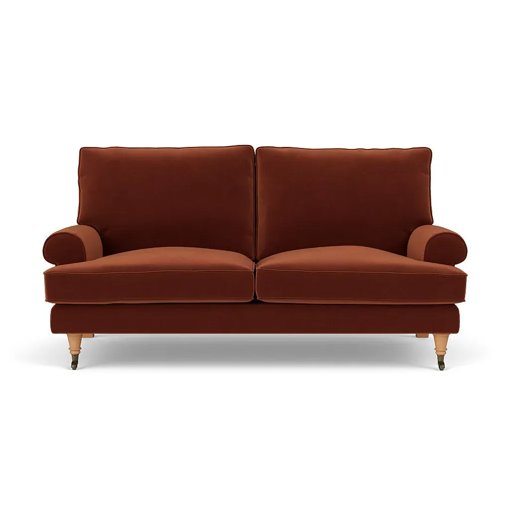 Large 2-Seater Sofa - Brick, Matt Velvet by The Cotswold Company, alternate view
