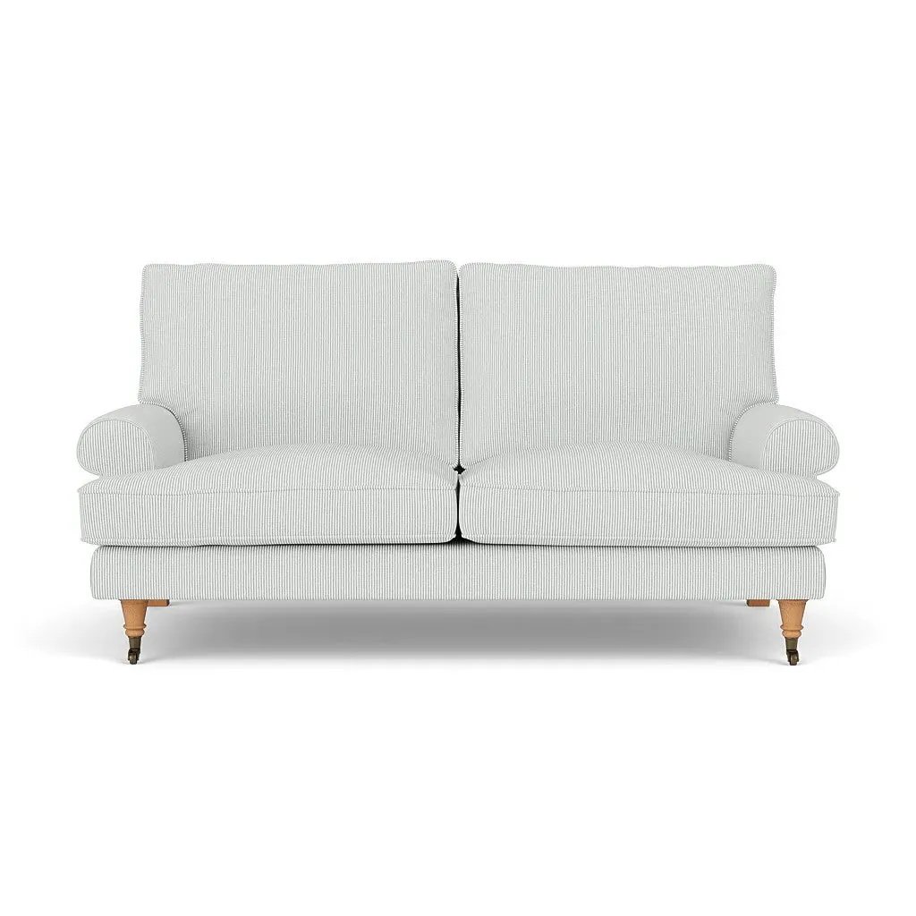 Large 2-Seater Sofa - Duck Egg, Broadway Stripe by The Cotswold Company, image 2